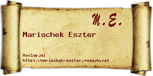 Marischek Eszter névjegykártya